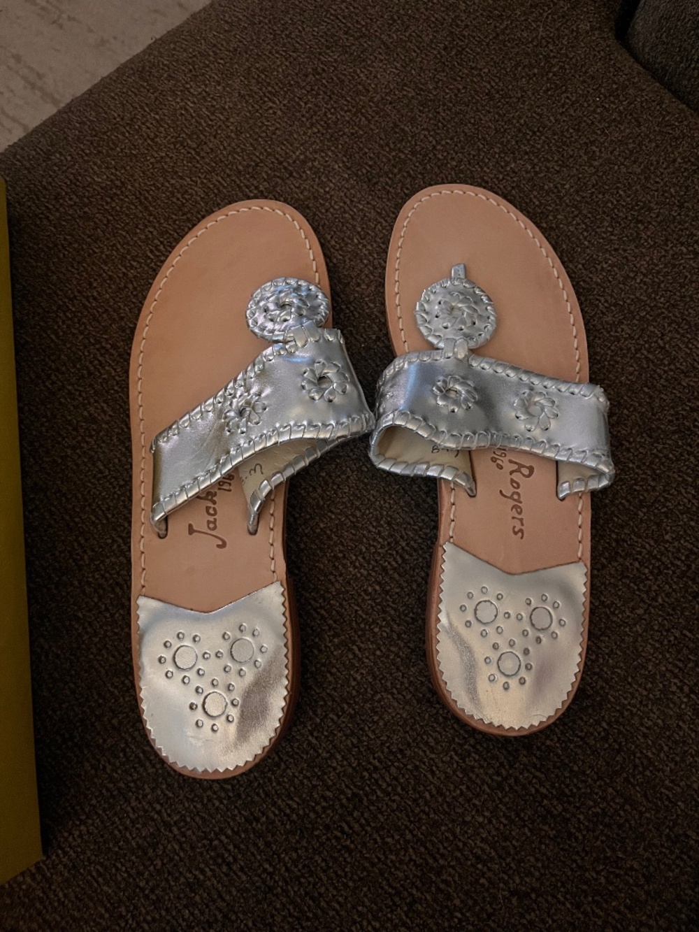 New Jack Rogers Silver Hampton Flat